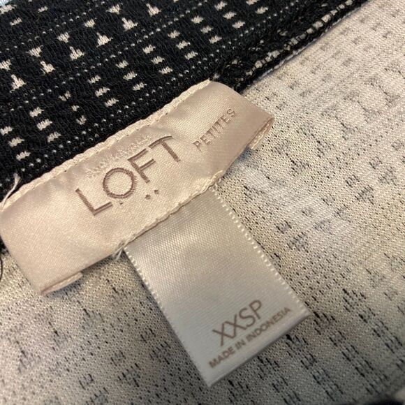 LOFT Skirt Bouclé Tweed Plaid Pencil Work Old Money Office Glam Sz XXSP Petite - Picture 7 of 7